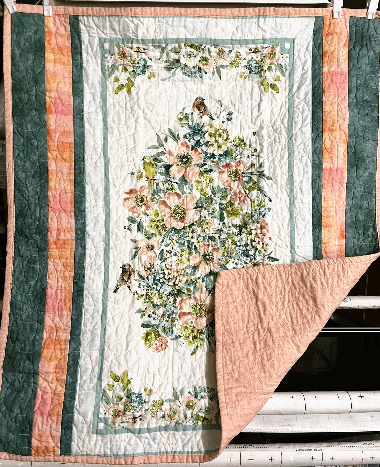 Quilted Lap Throw, Songbirds