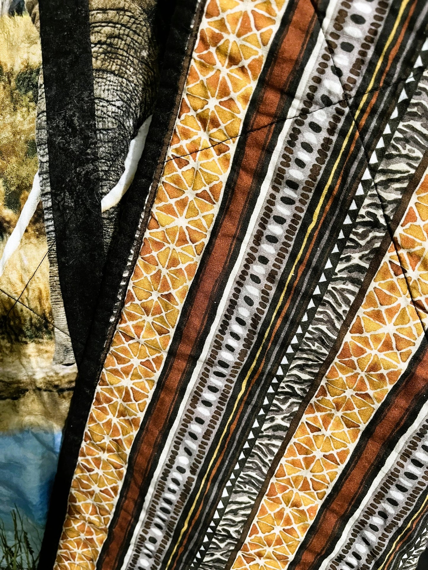 Quilted Oversize Throw, Safari