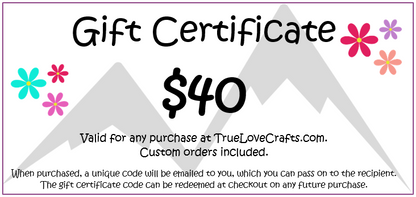 True Love Crafts Gift Certificate
