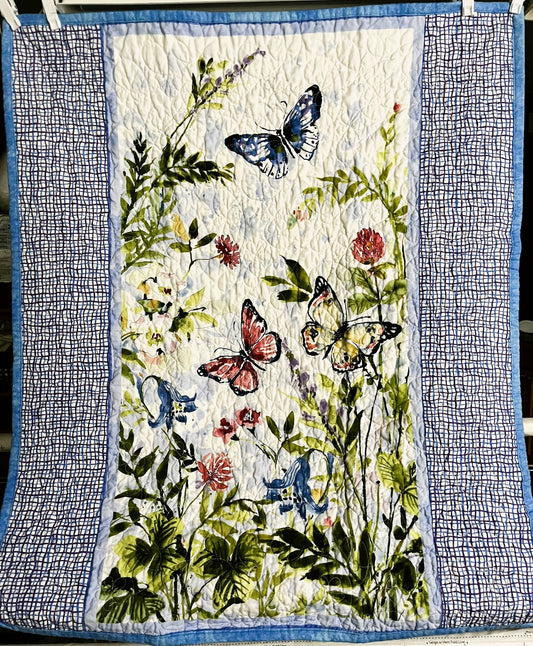 Quilted Lap Throw, Butterflies