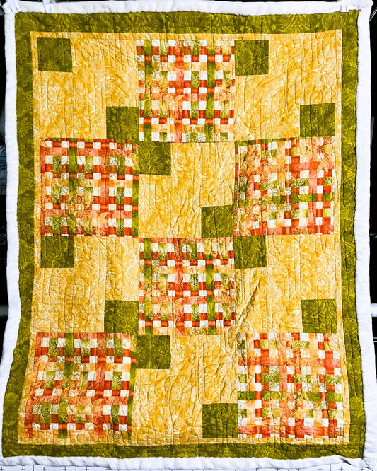 Quilted Lap Throw, Citrus