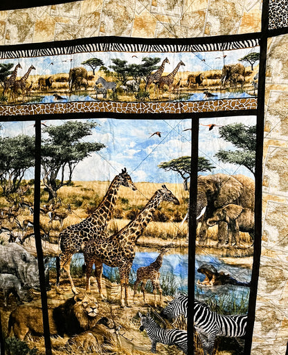Quilted Oversize Throw, Safari