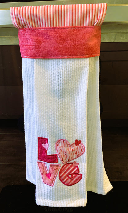 Hanging Kitchen Towel, Valentine Theme