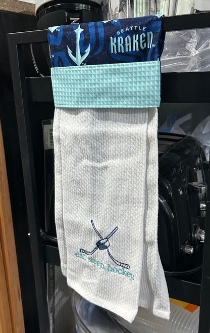 Hanging Kitchen Towel, Hockey Theme